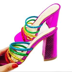 jessica simpson rainbow heels